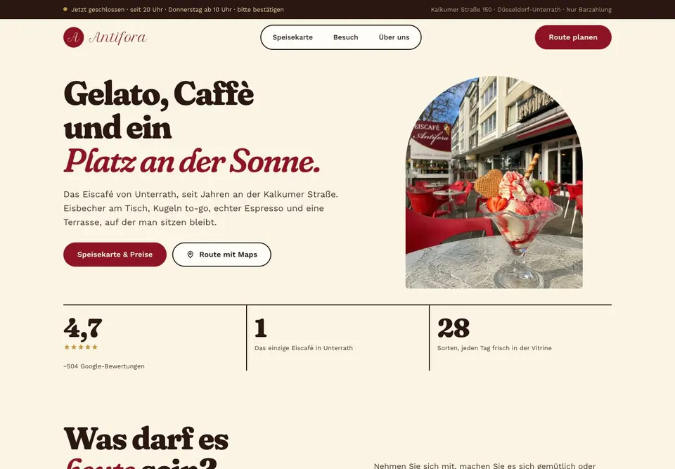 Antifora website preview