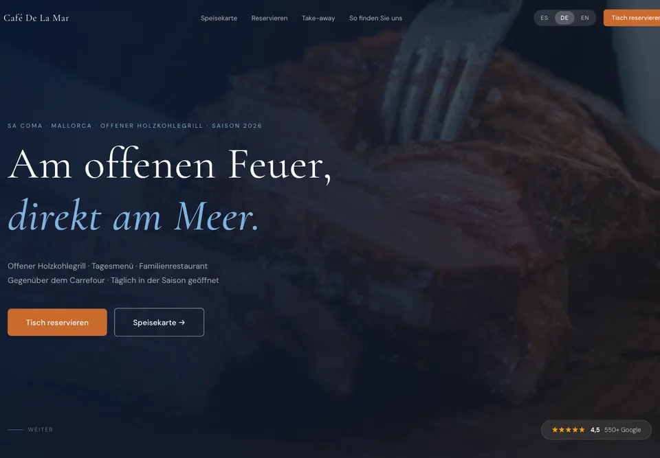 Café de la Mar website preview